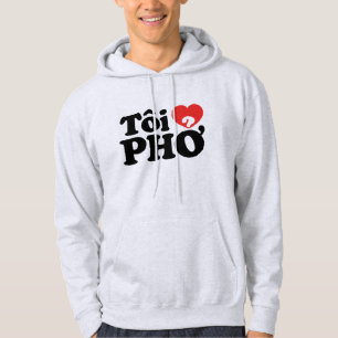 I Heart (Love) Pho (Tôi ❤ PHỞ) Vietnamese taal Hoodie
