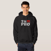 I Heart (Love) Pho (Tôi ❤ PHỞ) Vietnamese taal Hoodie (Voorkant volledig)