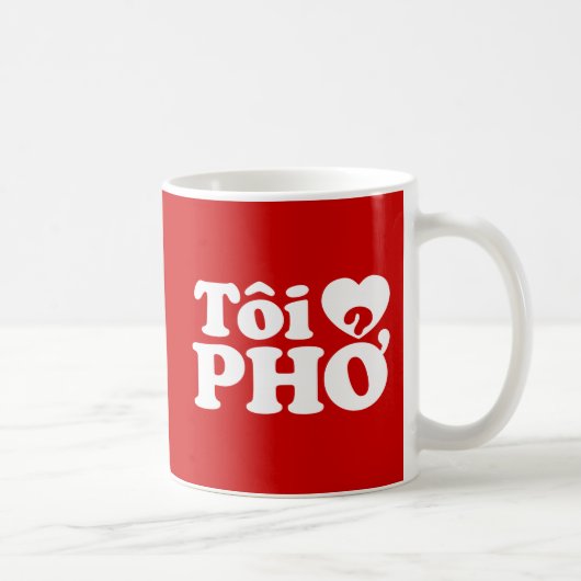 I Heart (Love) Pho (Tôi ❤ PHỞ) Vietnamese taal Koffiemok (Rechts)