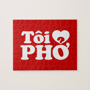 I Heart (Love) Pho (Tôi ❤ PHỞ) Vietnamese taal Legpuzzel