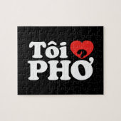I Heart (Love) Pho (Tôi ❤ PHỞ) Vietnamese taal Legpuzzel (Horizontaal)