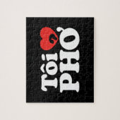 I Heart (Love) Pho (Tôi ❤ PHỞ) Vietnamese taal Legpuzzel (Verticaal)