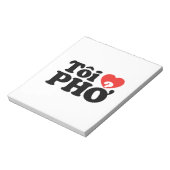 I Heart (Love) Pho (Tôi ❤ PHỞ) Vietnamese taal Notitieblok (Linkerzijde)