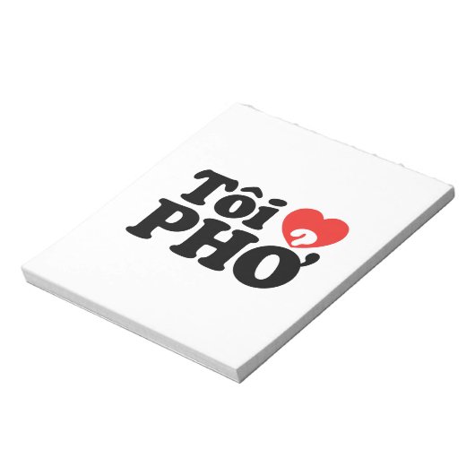 I Heart (Love) Pho (Tôi ❤ PHỞ) Vietnamese taal Notitieblok (Linkerzijde)
