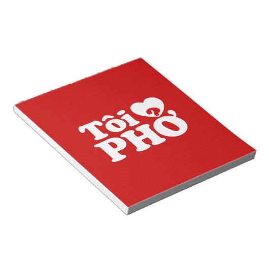 I Heart (Love) Pho (Tôi ❤ PHỞ) Vietnamese taal Notitieblok (Schuin)