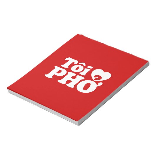 I Heart (Love) Pho (Tôi ❤ PHỞ) Vietnamese taal Notitieblok (Linkerzijde)