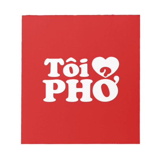 I Heart (Love) Pho (Tôi ❤ PHỞ) Vietnamese taal Notitieblok (Voorkant)