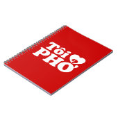 I Heart (Love) Pho (Tôi ❤ PHỞ) Vietnamese taal Notitieboek (Linkerzijde)