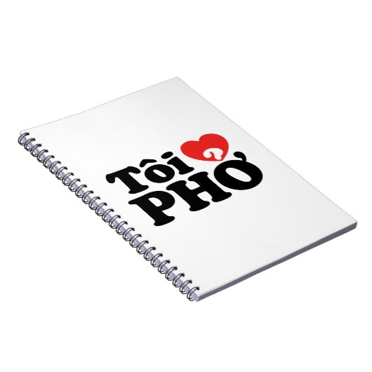 I Heart (Love) Pho (Tôi ❤ PHỞ) Vietnamese taal Notitieboek (Rechterzijde)