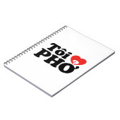 I Heart (Love) Pho (Tôi ❤ PHỞ) Vietnamese taal Notitieboek (Linkerzijde)