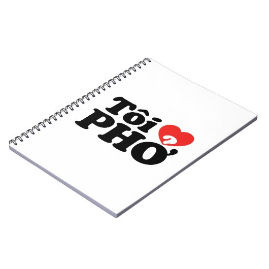 I Heart (Love) Pho (Tôi ❤ PHỞ) Vietnamese taal Notitieboek (Linkerzijde)