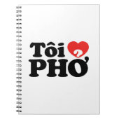 I Heart (Love) Pho (Tôi ❤ PHỞ) Vietnamese taal Notitieboek (Voorkant)