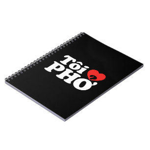 I Heart (Love) Pho (Tôi ❤ PHỞ) Vietnamese taal Notitieboek