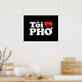 I Heart (Love) Pho (Tôi ❤ PHỞ) Vietnamese taal Poster (Keuken)