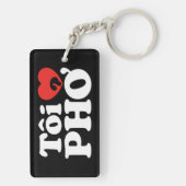 I Heart (Love) Pho (Tôi ❤ PHỞ) Vietnamese taal Sleutelhanger (achterkant)