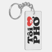 I Heart (Love) Pho (Tôi ❤ PHỞ) Vietnamese taal Sleutelhanger (Voorkant Links)