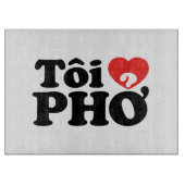 I Heart (Love) Pho (Tôi ❤ PHỞ) Vietnamese taal Snijplank (Voorkant)