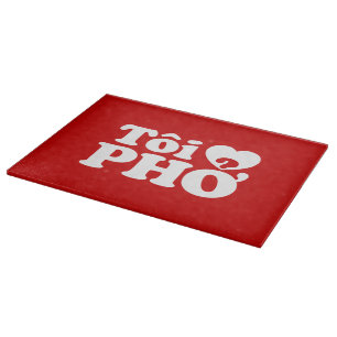I Heart (Love) Pho (Tôi ❤ PHỞ) Vietnamese taal Snijplank