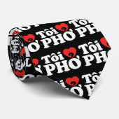 I Heart (Love) Pho (Tôi ❤ PHỞ) Vietnamese taal Stropdas (Opgerold)