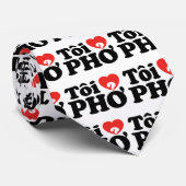 I Heart (Love) Pho (Tôi ❤ PHỞ) Vietnamese taal Stropdas (Opgerold)