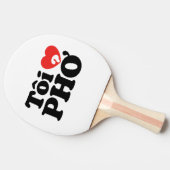 I Heart (Love) Pho (Tôi ❤ PHỞ) Vietnamese taal Tafeltennisbatje (Zijkant)
