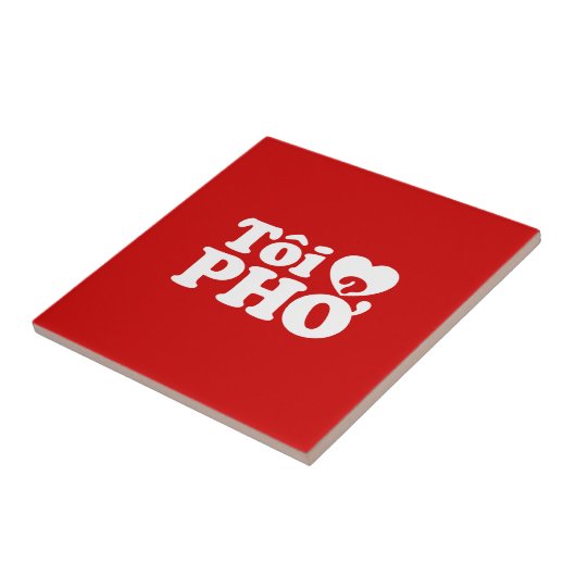 I Heart (Love) Pho (Tôi ❤ PHỞ) Vietnamese taal Tegeltje (Zijkant)