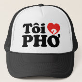 I Heart (Love) Pho (Tôi ❤ PHỞ) Vietnamese taal Trucker Pet (Voorkant)