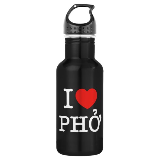 I Heart (Love) Pho Waterfles (Voorkant)