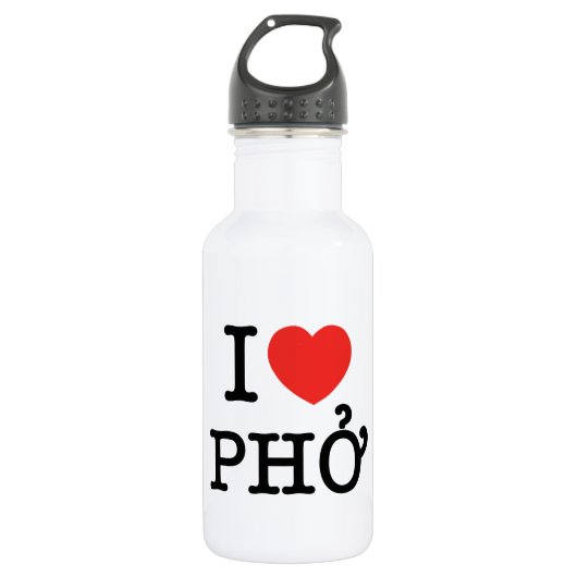I Heart (Love) Pho Waterfles (Voorkant)