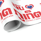 I Heart (Love) Phuket ❤ Thailand Cadeaupapier (Rol Hoek)