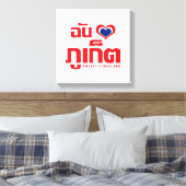 I Heart (Love) Phuket ❤ Thailand Canvas Afdruk (Insitu (Slaapkamer))