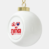 I Heart (Love) Phuket ❤ Thailand Keramische Bal Ornament (Rechts)