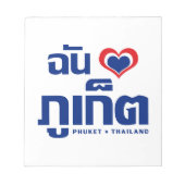 I Heart (Love) Phuket ❤ Thailand Notitieblok (Voorkant)