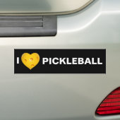 I Heart (Love) Pickleball Bumpersticker (Op auto)