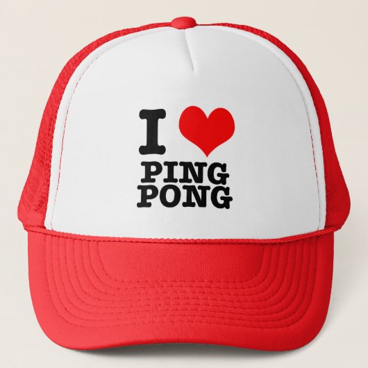 I HEART (LOVE) PINGPONG TRUCKER PET (Voorkant)