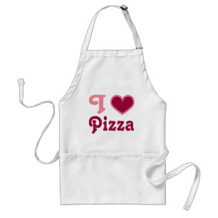 I Heart (Love) Pizza Gift Apron Standaard Schort