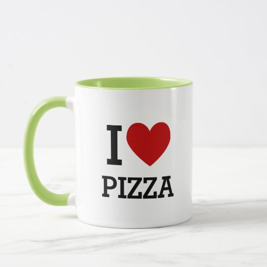 I Heart Love Pizza Mug – Funny Pizza Lover Gift Mok (Links)