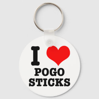 I HEART (LOVE) POGO STICKS SLEUTELHANGER