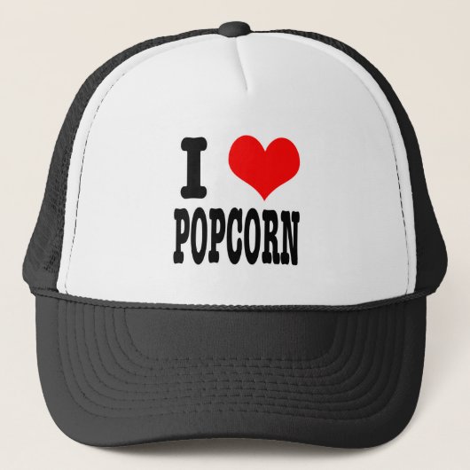 I HEART (LOVE) POPCORN TRUCKER PET (Voorkant)