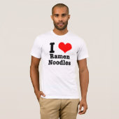 I HEART (LOVE) ramen noedels T-shirt (Voorkant volledig)