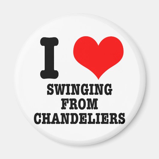 I HEART (LOVE) SCHAKELAAR VAN CHANDELIERS MAGNEET (Voorkant)