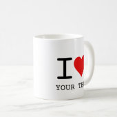 I Heart Love Sjabloon Koffiemok (Voorkant rechts)