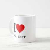 I Heart Love Sjabloon Koffiemok (Voorkant links)