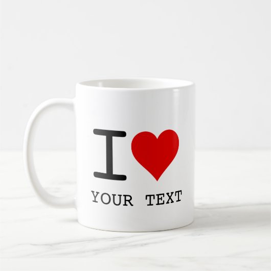 I Heart Love Sjabloon Koffiemok (Links)
