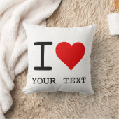 I Heart Love Sjabloon Kussen (Deken)