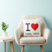 I Heart Love Sjabloon Kussen (Stoel)