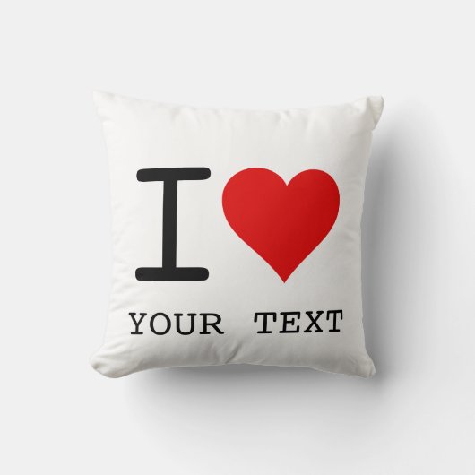 I Heart Love Sjabloon Kussen (Voorkant)