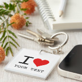 I Heart Love Sjabloon Sleutelhanger (Voorkant Rechts)