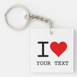 I Heart Love Sjabloon Sleutelhanger