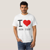I Heart Love Sjabloon T-shirt (Voorkant volledig)
